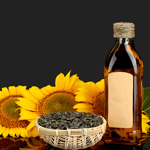 Refined and unrefined sunflower oil